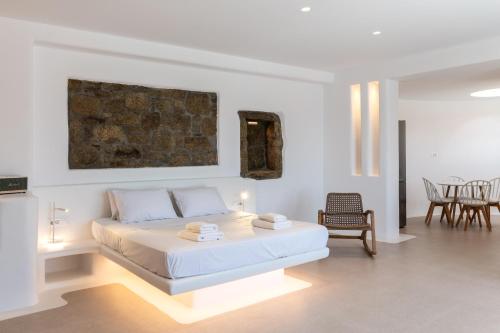 Katil atau katil-katil dalam bilik di Mykonos Divino