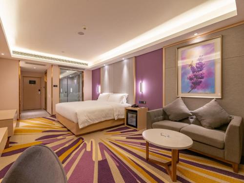 Ruang duduk di Lavande Hotel Heze University Road