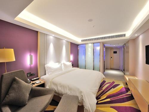 Giường trong phòng chung tại Lavande Hotel (Siping Wanda Plaza Branch)