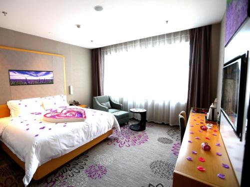 Postel nebo postele na pokoji v ubytování Lavande Hotel Yanjiao Hanwang Road Branch