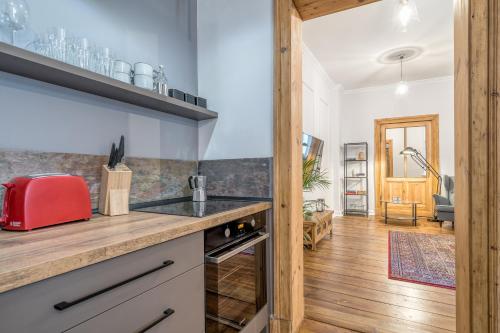 Kuchyňa alebo kuchynka v ubytovaní Apartament BOHEMA