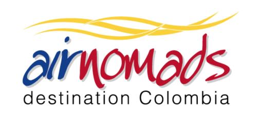 a logo for anaheim destination colombia at Golden Frog Manizales in Manizales