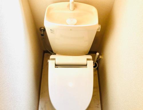 a bathroom with a white toilet in a stall at エスポアール201 in Kumamoto