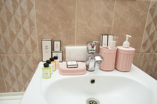Phòng tắm tại Апарт-отель ГОСТИ РУ