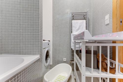 Vonios kambarys apgyvendinimo įstaigoje Teichmann Premium Apartments