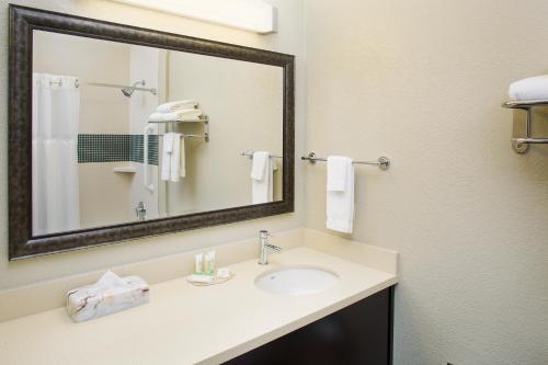 a bathroom with a sink and a mirror at Staybridge Suites San Angelo, an IHG Hotel in San Angelo