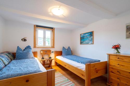 Ένα ή περισσότερα κρεβάτια σε δωμάτιο στο Ortmanns Eulennest