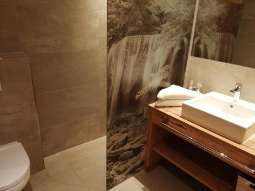 Bilik mandi di Hotel Enzian
