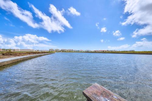 a view of a river from a pier at Sand Dollar #5 in Corpus Christi
