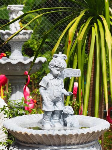 Jardín al aire libre en Doi Samoe Dao Hostel