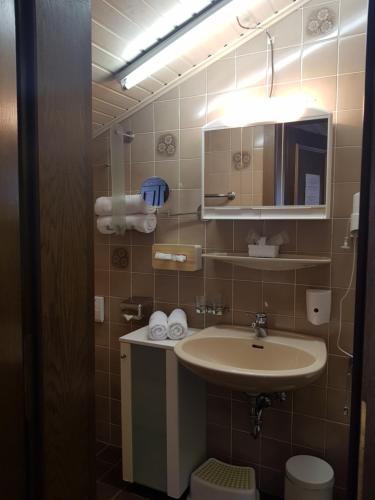 Kylpyhuone majoituspaikassa Hiasl Stubn