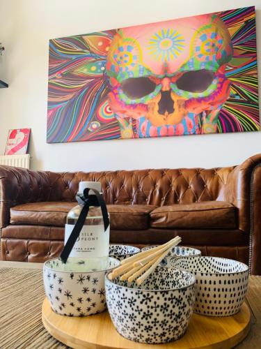 Χώρος καθιστικού στο Bed and Breakfast Luxe La Défense U-Arena
