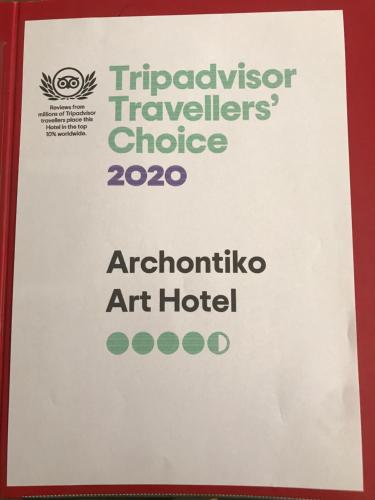 a sign for an art hotel with the names of the venues at Archontiko Art Hotel in Galaxidhion