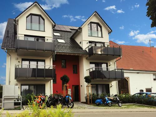 Budova, kde se aparthotel nachází