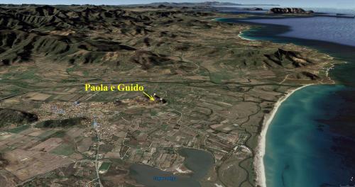 eine Karte der Insel Puerto in der Unterkunft Casa Paola e Guido in Posada