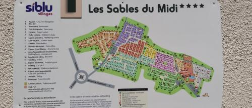 a map of las collèges du métrique at Les sables du midi in Valras-Plage