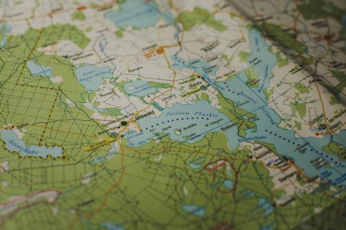 a close up of a map at Jerzwałd 14 in Jerzwałd