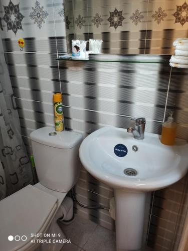 Koupelna v ubytování Berdavan Guesthouse