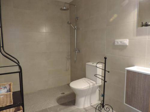 カサール・デ・カセレスにあるApartamento Barbanchoのバスルーム(トイレ、シャワー、シンク付)