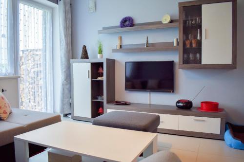 TV a/nebo společenská místnost v ubytování Miky Apartmán Klínovec XL