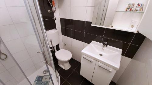 Koupelna v ubytování Apartments Gajo