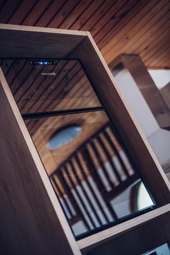 a wooden box with a window on top of it at U Matůšků in Mikulčice