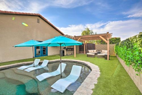 Indio Oasis with Private Saltwater Pool and Tiki Bar!