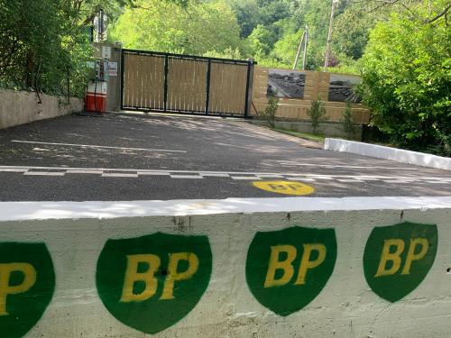 a parking lot with a bbp sign on a ramp at Classic Driver Home 1 in Royat