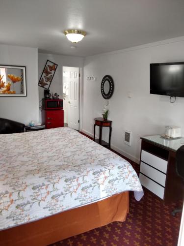 Postel nebo postele na pokoji v ubytování Holiday Motel Bend