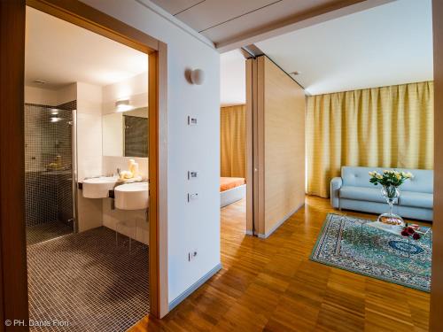 Koupelna v ubytování Schio Hotel