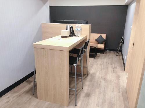 Kuchyň nebo kuchyňský kout v ubytování CY Hotel