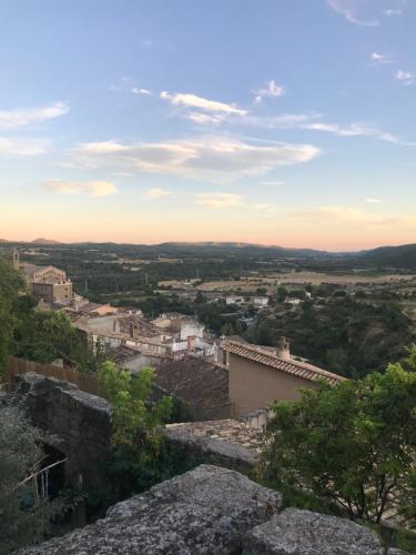a view of a town from the top of a hill at Chez Chloe in Murillo de Gállego
