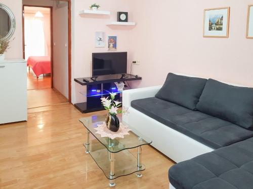 uma sala de estar com um sofá e uma mesa em Apartment Danica-1 by Interhome em Peroj