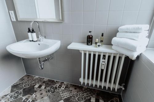 A bathroom at Stylisches Münster City-Apartment 83 m²