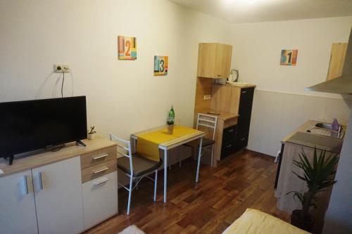 Kuchyň nebo kuchyňský kout v ubytování Inselglück Usedom