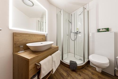 Koupelna v ubytování Hotel Zur Schmiede
