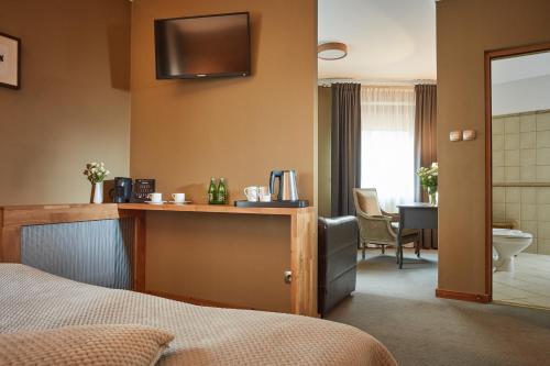 Koupelna v ubytování Hotel Batory