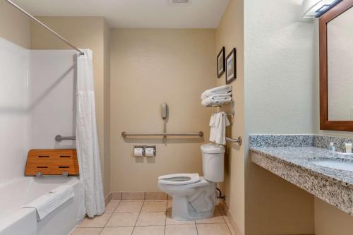 A bathroom at Comfort Suites Grand Rapids North