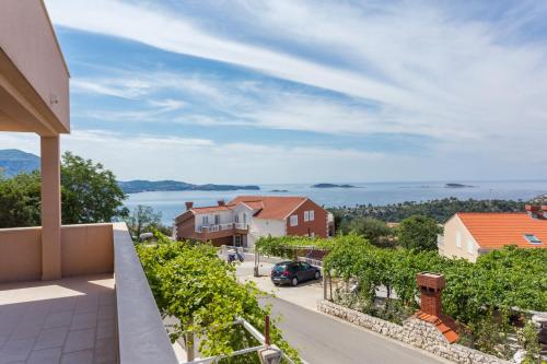 a view of the water from a house at Apartments Bella Vista - Mlini in Mlini