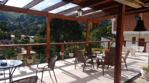 Balkoni atau teres di Pousada Sitio Sossego