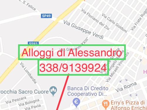 Letecký snímek ubytování Alloggi di Alessandro
