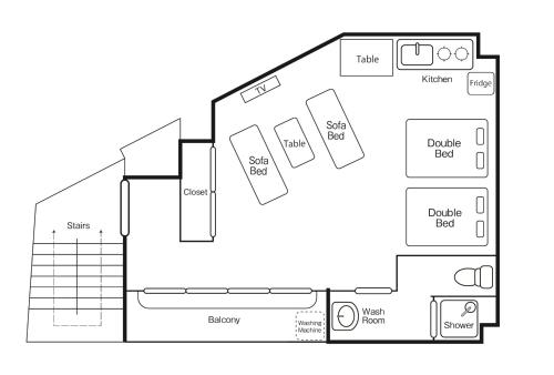 a floor plan of a house at Liz5 Guest House Liz Nakazakicho in Osaka