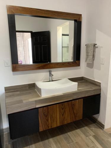 Koupelna v ubytování Vamos a Mazatlán Casa vacacional