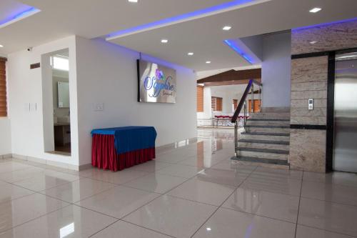 Χώρος καθιστικού στο crystal inn