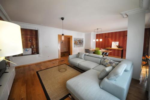 Ruang duduk di Apartamento Rego da Balsa