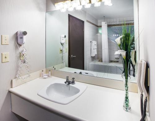 A bathroom at Hotel Ambassadeur et Suites