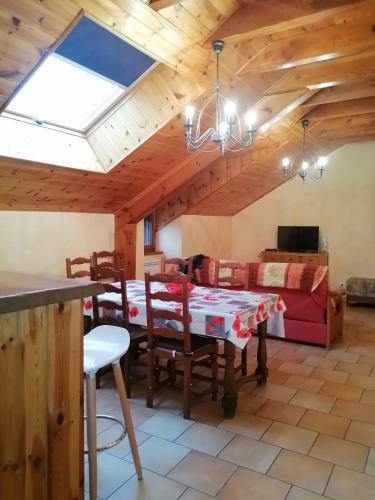 Ruang duduk di Gite a la ferme