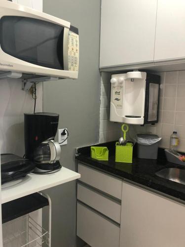 Dapur atau dapur kecil di Residencial a Beira Mar Pero