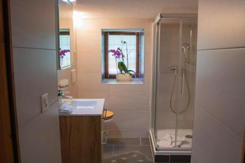 Koupelna v ubytování Ferienwohnung Slavica Dorfstrasse 94 Randa