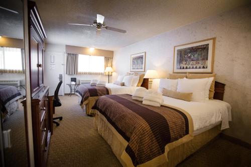 Cama o camas de una habitación en Twin Peaks Lodge & Hot Springs